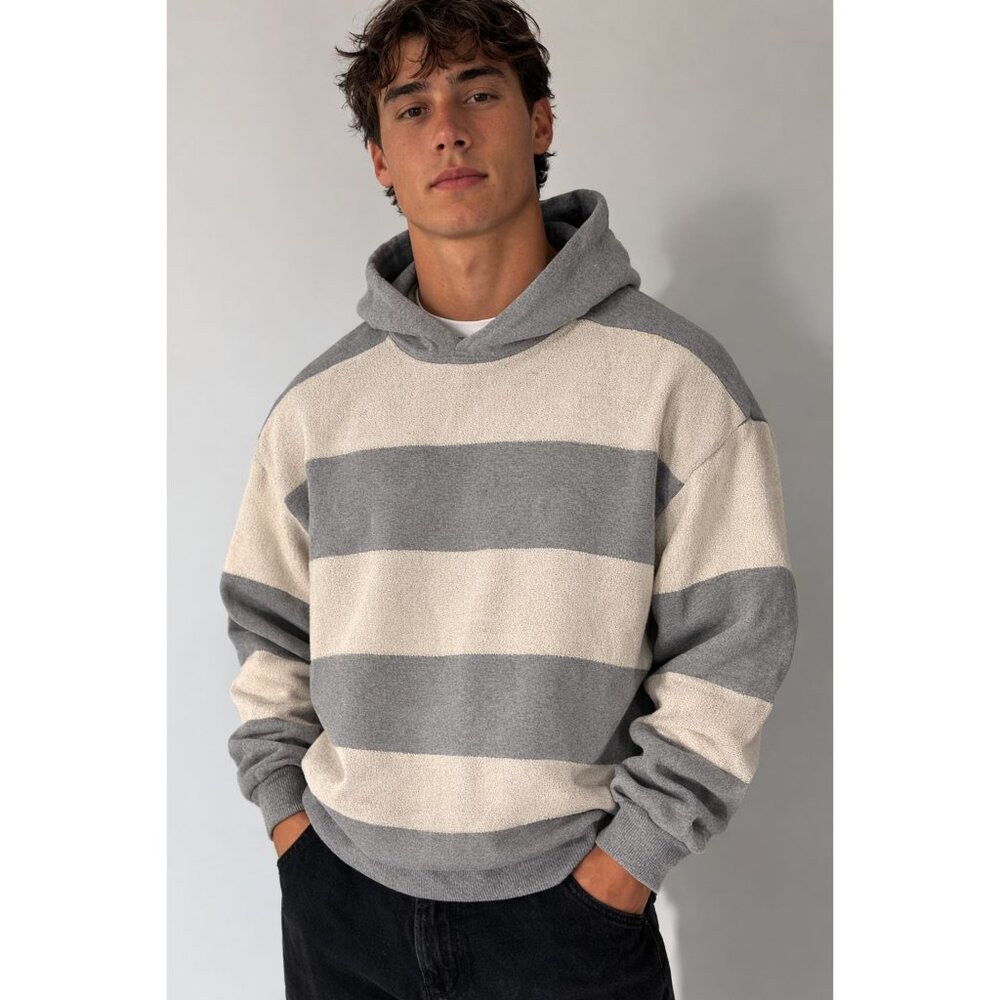 WE-AR4 Inside Out Hoodie Grey Heather Size L NWT Oversized Designer Sweatshirt - Picture 2 of 8